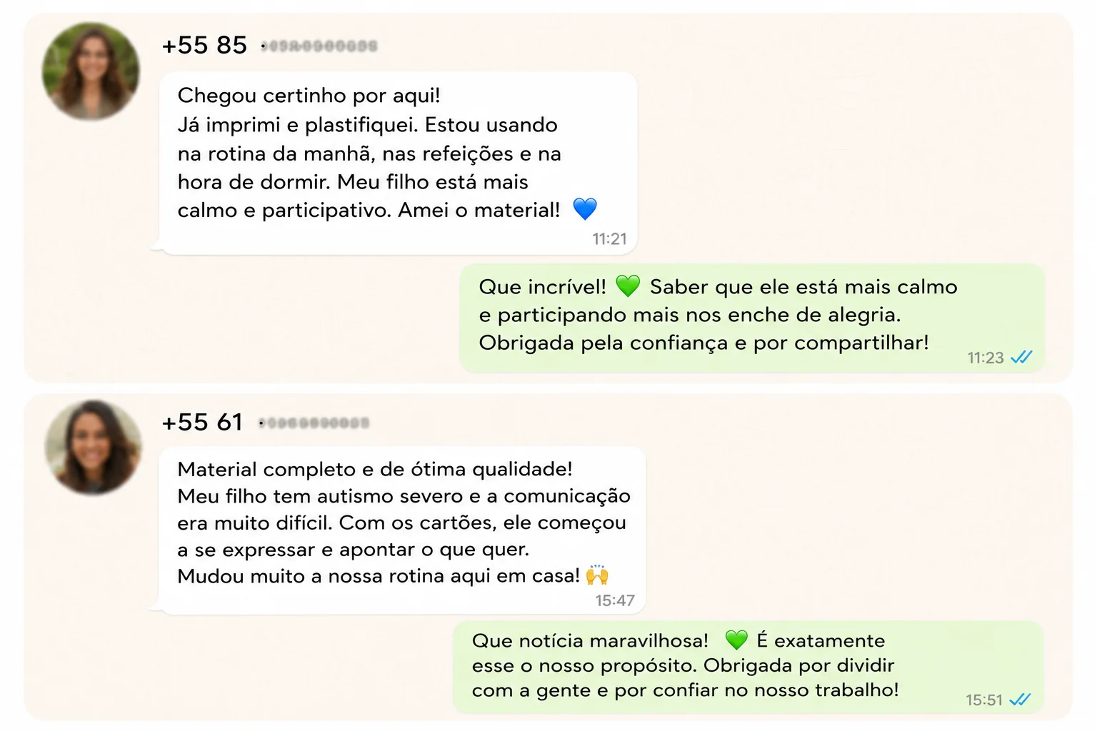 Depoimento de família sobre o material visual Meu Jeito de Falar.